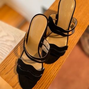 Ann Taylor black suede heels